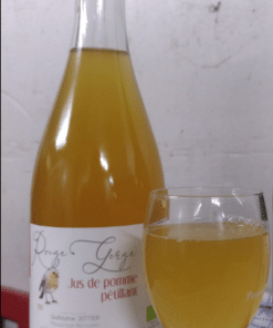 Jus de Pomme pétillant fermier bio - 75 cl.